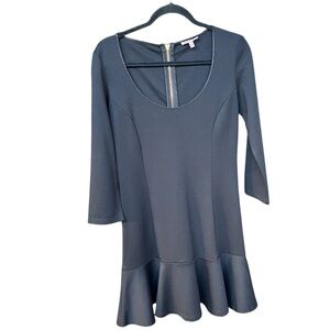 Juicy Couture Black Zip Back Fit & Flare Dress Gold Hardware Med